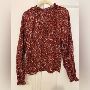Reformation floral long sleeve shirt